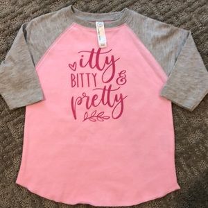 3/4 length toddler size tee